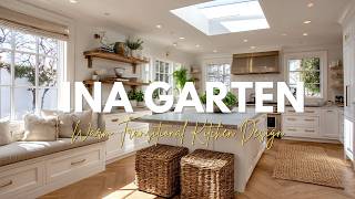 Warm Transitional Kitchen Design Inspired by Ina Garten with Relaxed Entertaining Mood