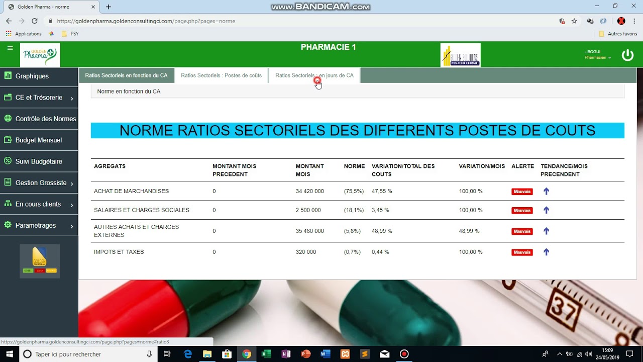 DEMO TABLEAU DE BORD DE PHARMACIE (GOLDEN PHARMA) - YouTube