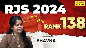 RJS 2024 Interview | Bhavna | Rank 138 | RJS Result 2024