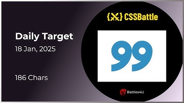 CSS battle - 18 Jan, 2025 - Daily Challenge  Solution - 100% Sol | #html #css #cssbattle #battles4u