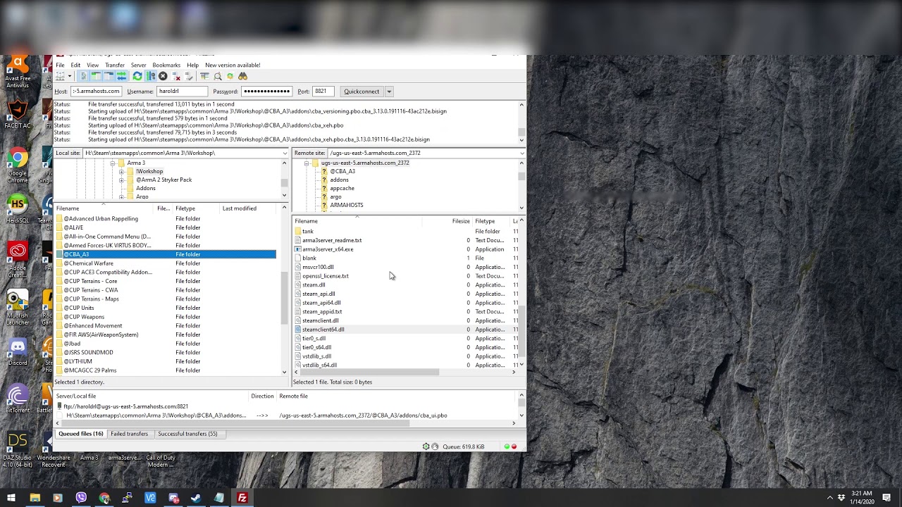 How to upload Mods to your Arma 3 Server using Filezilla - YouTube