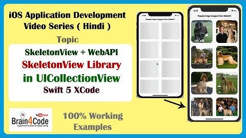 SkeletonView in Custom CollectionView (Data From WebAPI) Using Swift 5 XCode | Hindi | Skeleton iOS