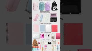 Pack your backpack!📚🎓 #preppy #cute #grwm #vlog #skincare #school #asmr #haul #makeup #backpack