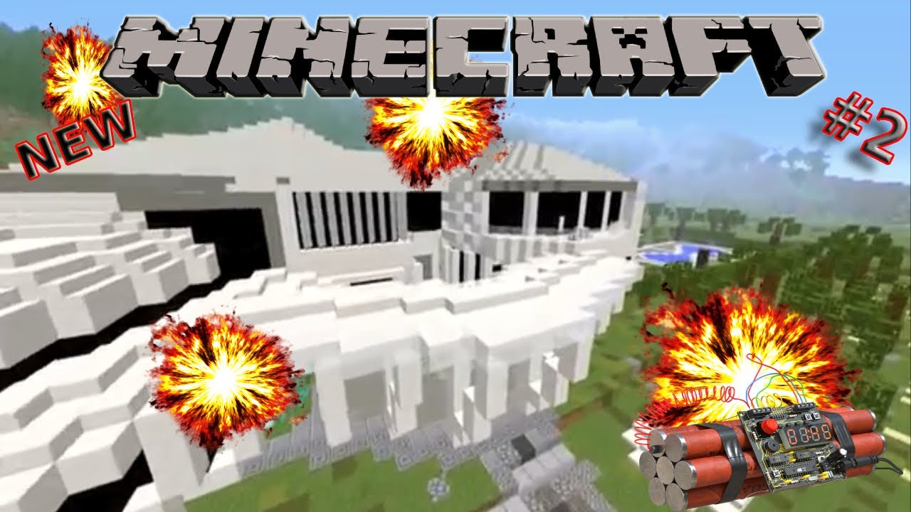 GIGANTIC MINECRAFT GETS BLOWN UP - YouTube