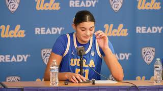 UCLA Women's Basketball Post Game - Coach Close, Betts & Jones (Dec. 30, 2023)