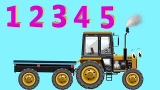 Мультфильм про трактор.  Учим цифры от 1 до 5. Numbers from 1 to 5