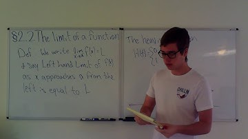 UCI MATH 2a 2.2 The Limit of a Function