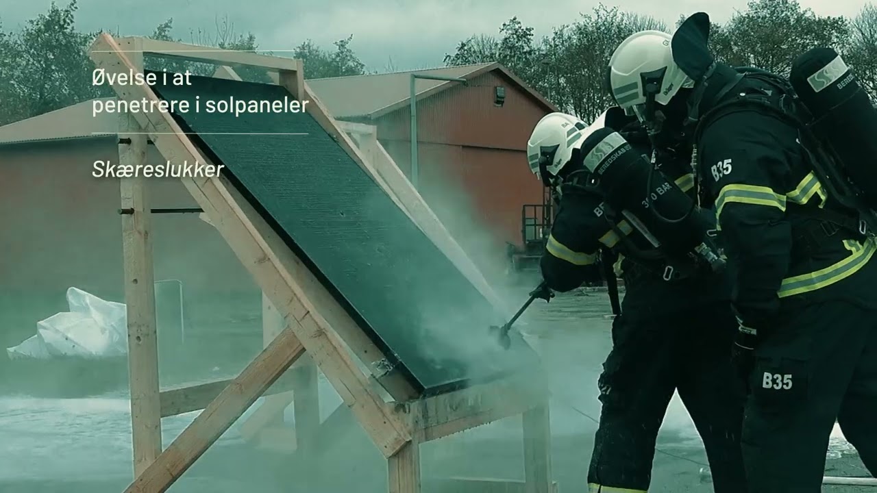 Indsatsmuligheder ved brand i solcellepaneler.