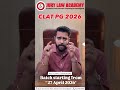 CLAT PG Coaching in Chandigarh | New Batch Starts 27 April | Jury Law Academy