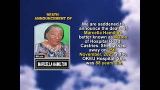 Marcella Hamilton ~ Short Obituary
