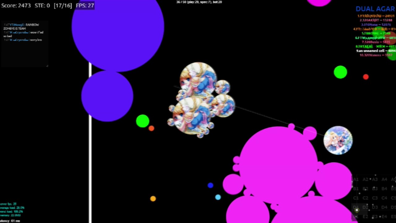 Win and fail/Dual agario