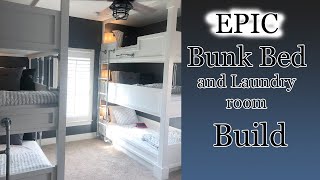 6 Bunk Beds and laundry room