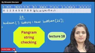 Pangram string in java | Java Full course lecture 18