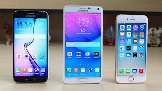Samsung Galaxy S6 Edge vs iPhone 6 vs Note 4 Speed Test