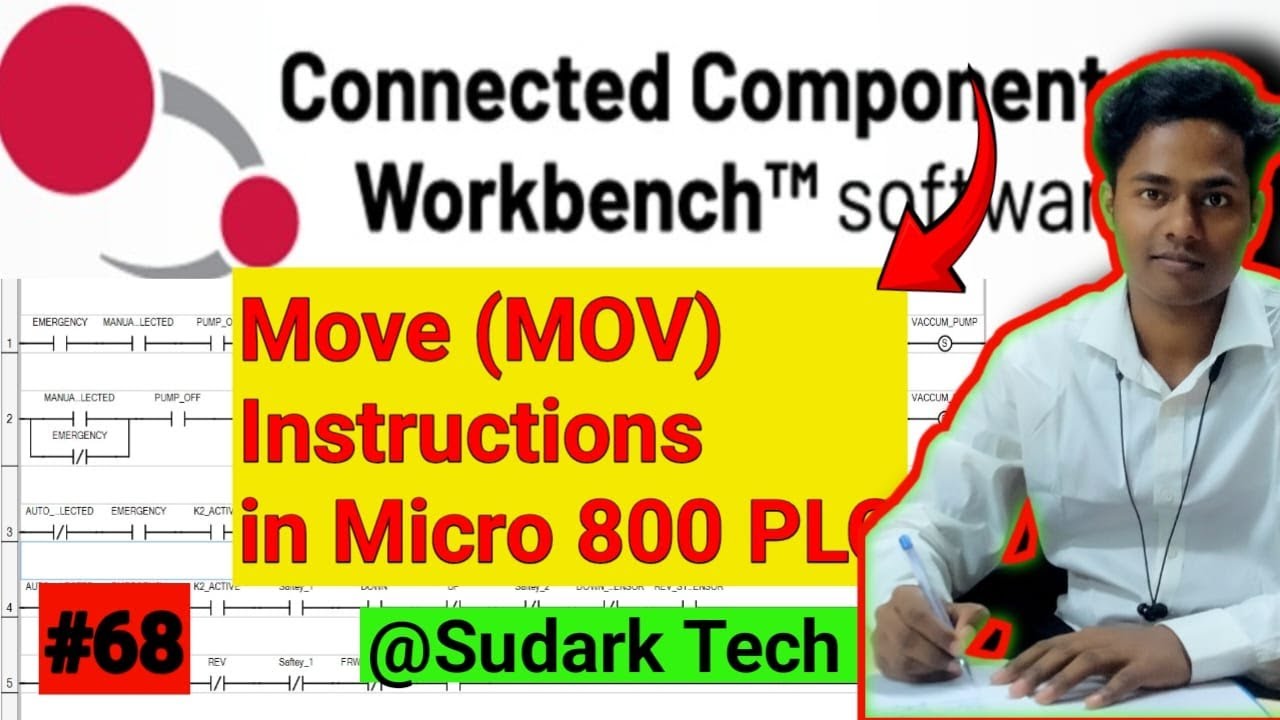 Move (MOV) Instructions in CCW Software | PLC Tutorial for Beginners ...