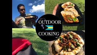 Cooking Outdoors In The Bahamas Vlog Curry Turkey Pizza