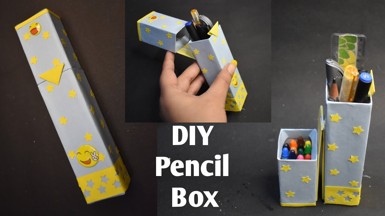 DIY Empty Toothpaste Box Craft How to make Pen/Pencil Box from
