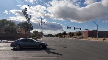 Medic West Ambulance Running Code 3 Windy Day in Las Vegas