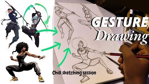 Draw Along/Chill Gesture Drawing Session(action poses 1)