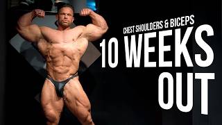 INTENSE PUSH DAY & PHYSIQUE CHECK // 10 WEEKS OUT CALI PRO // @ Future Fitness