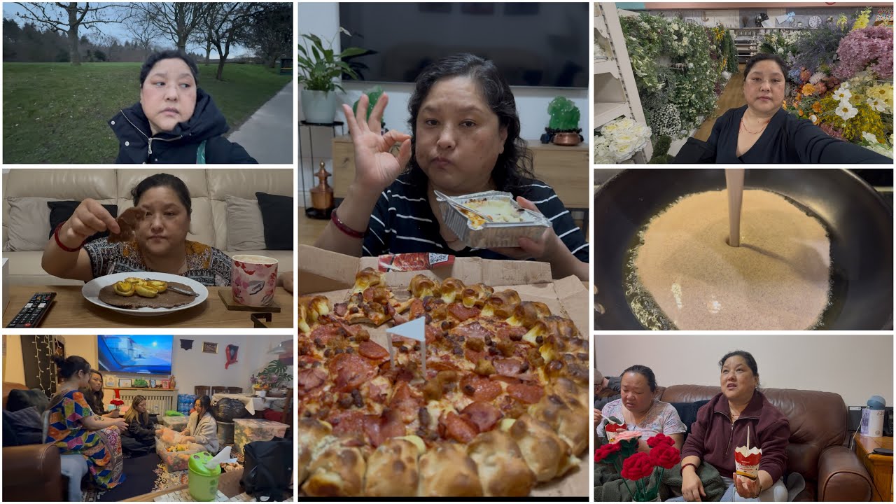 Paidal Shopping Ani Swindon Ddko Ghara Jadai || Pizza Hut Dinner ||