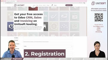 Registration Process: Sign Up for Free Odoo Apps: CRM, Sales and Invoicing | Video 2.2