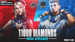11,000 DIAMOND GIVEAWAY LIVE WITH DYNAMO GAMING X TOTAL GAMING