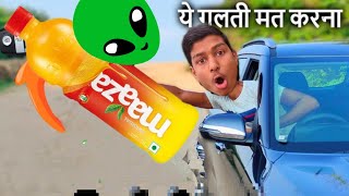 चलती हुई 🚘 Car से Maaza Bottle को फेंक दिया | Will It Survive 😱 | Science Experiments | Expert XYZ