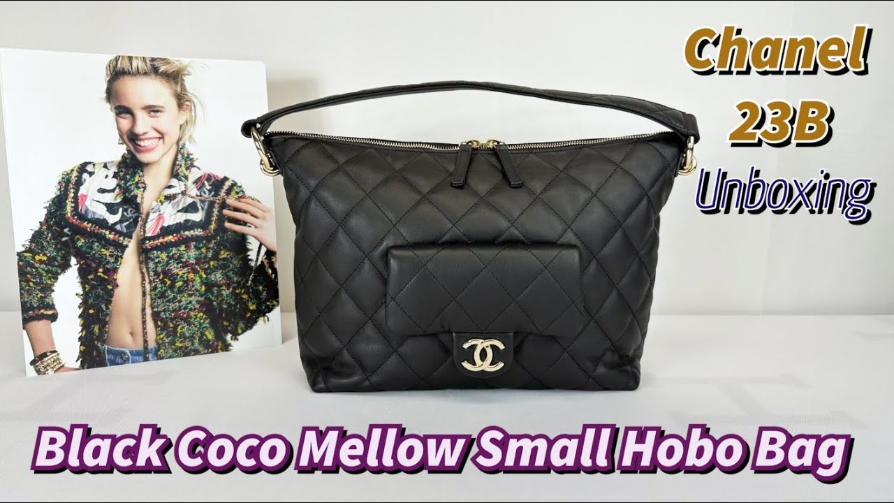 ≪ラグジュアリーで上質≫【CHANEL】23B ホーボーバック Chanel Chanel 23B Black Coco Mellow Small Hobo Bag