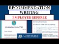Recommendation letter  employer reference letter writing for chevening and other scholarships