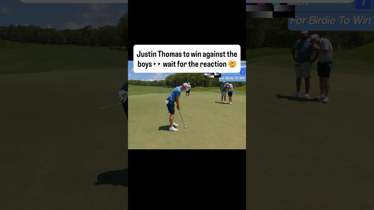 Justin thomas with no luck against the boys🤯 sub⛳️#bobdoessport #justinthomas #golfshots #golftok