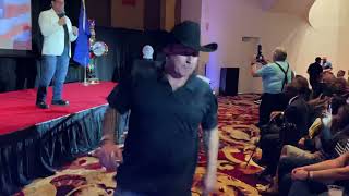 Scott McKay had no idea.We shocked him with his 45 pound award on stage.