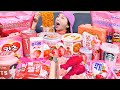 [Mukbang ASMR] 편의점 먹방 🌸 직접만든 핑크 치킨 🍗 불닭떡볶이 틱톡젤리 라면 BTS 껌 디저트 Korean Convenience Store Food Ssoyoung