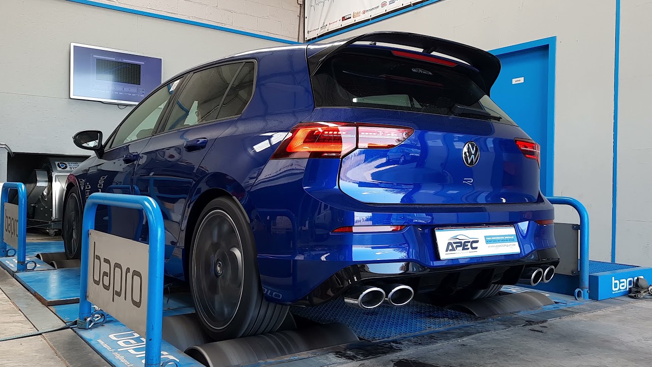 VW Golf 8R stock dyno run - YouTube