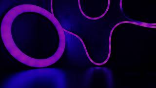 Purple Neon Ring & Flowing LED Lights | 10 Hours of Relaxing Ambient Glow
