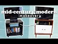 DIY MID-CENTURY MODERN WALMART TV CONSOLE MAKEOVER || Actually Alli