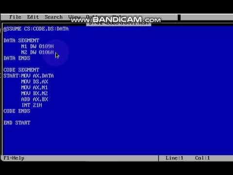 ADDITION OF 16BIT NUMBERS - 8086 - YouTube