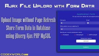 Ajax File Upload with Form Data using PHP