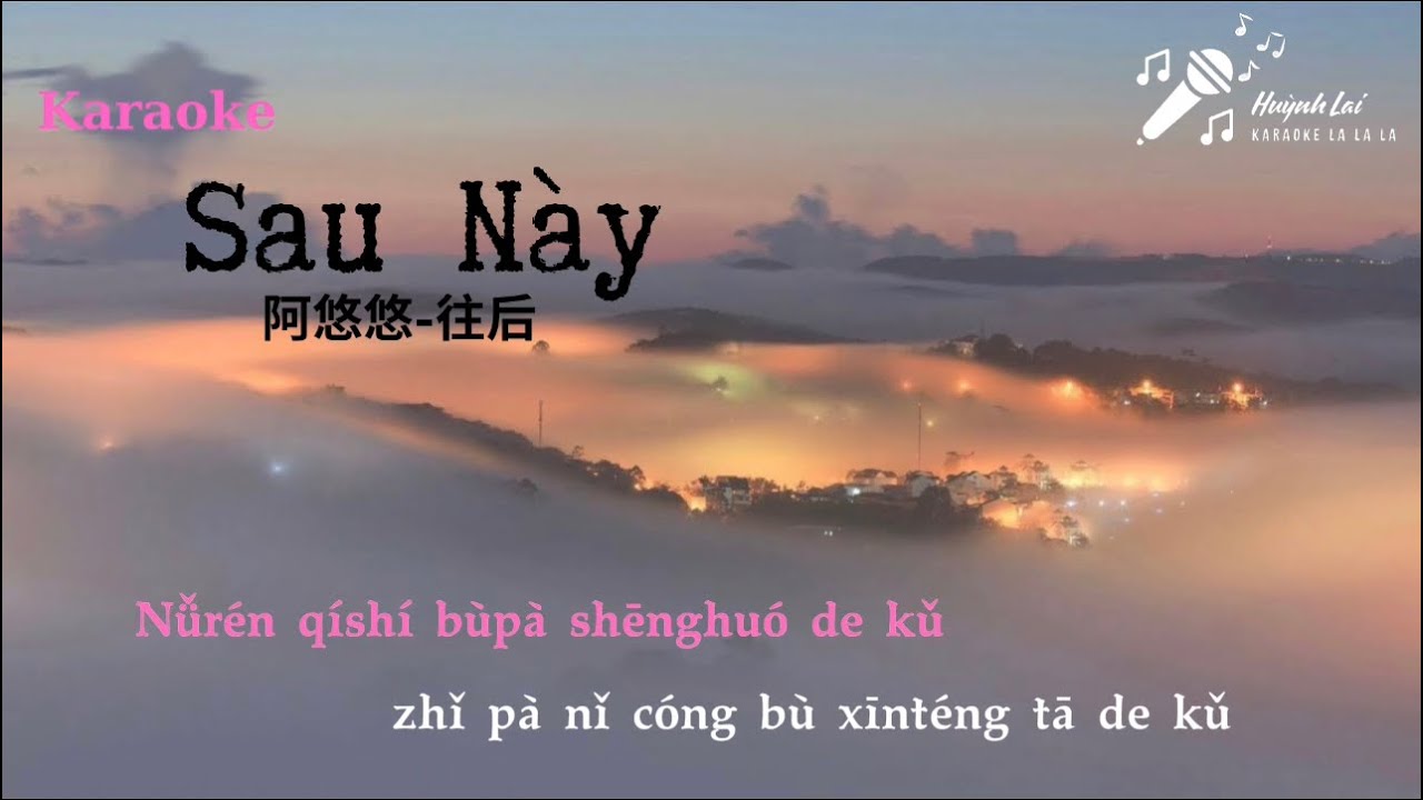 Karaoke_Pinyin :Sau Này || 阿悠悠-往后