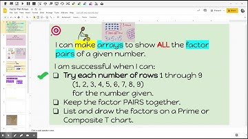 Factor Pair Arrays - Google Slides