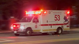 Chicago Fire Department Ambulance 53 Responding