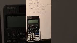 nCR (Combinations) Casio 991EX