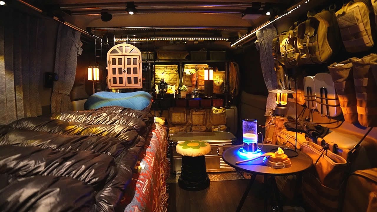 Дождливая машина кемпинг фургон жизнь поездка｜Отдых в машине, комфортнее, чем дома｜ASMR