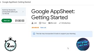 Google AppSheet: Getting Started || GSP 883 Solution