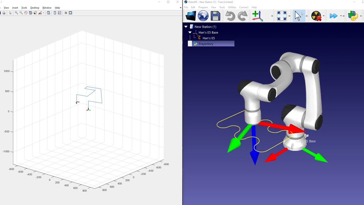 Robot Trajectory Simulation Using Matlab RoboDK YouTube