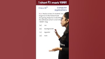 Identify the Attribute Which is Not Related to BODY Tag! 1 Video 1 Mark पक्का for Board Exam! #Short