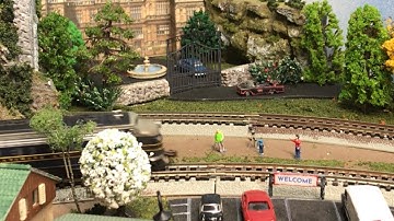 AJS Model Railway N scale layout update #46 - Scratch built Snowman, Water fountain, Iron Gate