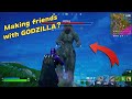 Can I make friends with GODZILLA in Fortnite?