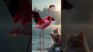 When A Fat Cat Found An Injured Flamingo What Happened Melted Hearts