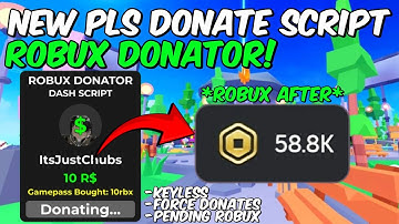 New Pls donate script Robux Donator 💸📜 *Easy Robux* | Pastebin Link | Latest Working Bypassed ⚡